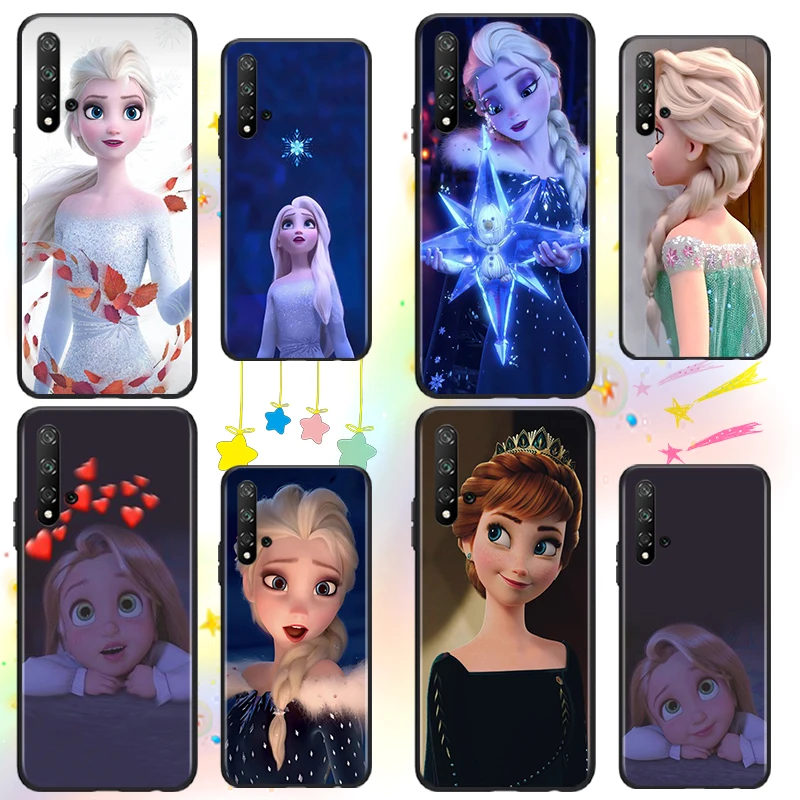 

Nice looking Frozen For Huawei Honor 60 50 X30 30i 20 10 10i 10X 9X 9S 9C 9 8X lite Pro SE Black luxury Silicone Soft Phone Case