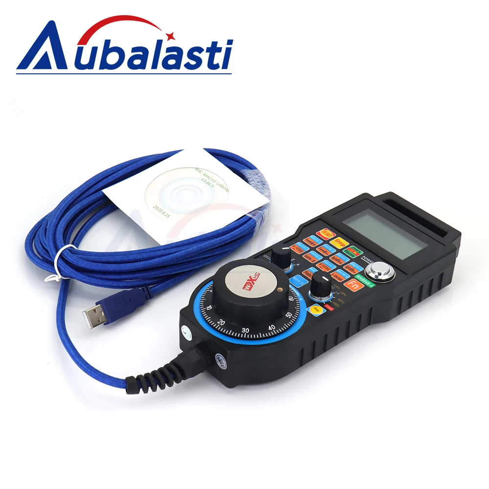 Пульт управления Aubalasti XHC LHB04B (4-осевой6-осевой) с подключением по кабелю, совместимый с Mach3, для станков с ЧПУ и гравировальных машин (art.: 3920d4e4be976) - 3920d4e4be976