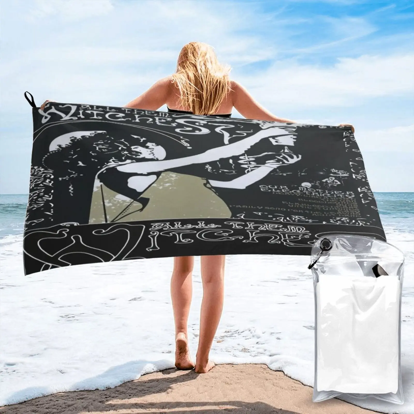 

Женское пляжное полотенце «все их ведьмы»