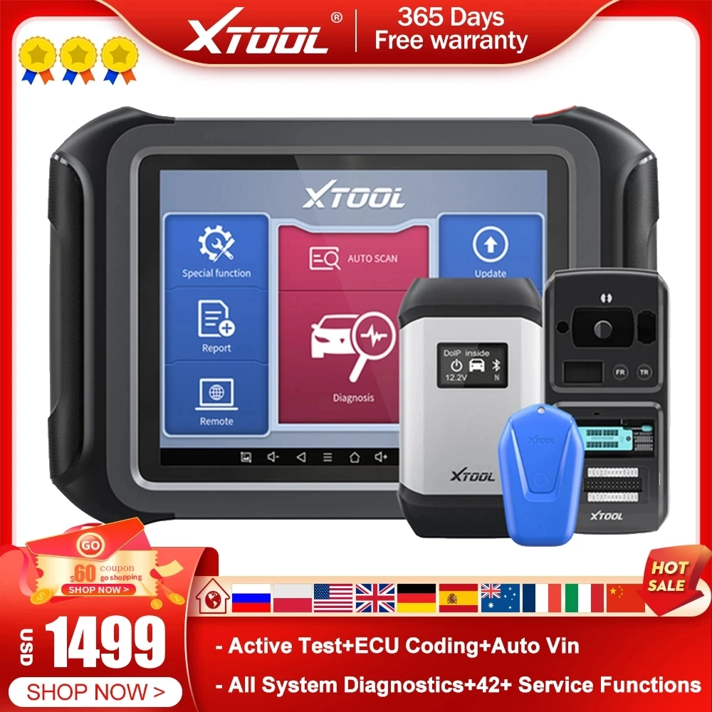 

XTOOL X100MAX Advanced Key Programming Tools All System Diagnosis with CAN FD 30+Server Active Test IMMO&Key Programmer Scanner
