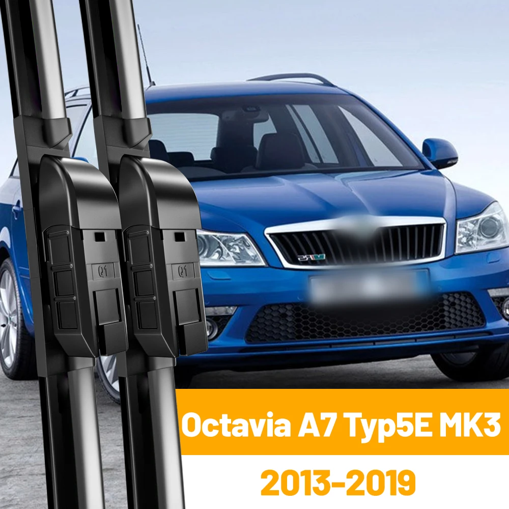 

Щетки Стеклоочистителя Для Skoda Octavia A7 Typ5E MK3, 2013-2019, Бескаркасные, Из Натурального Каучука, Черные, 24'' И 19''