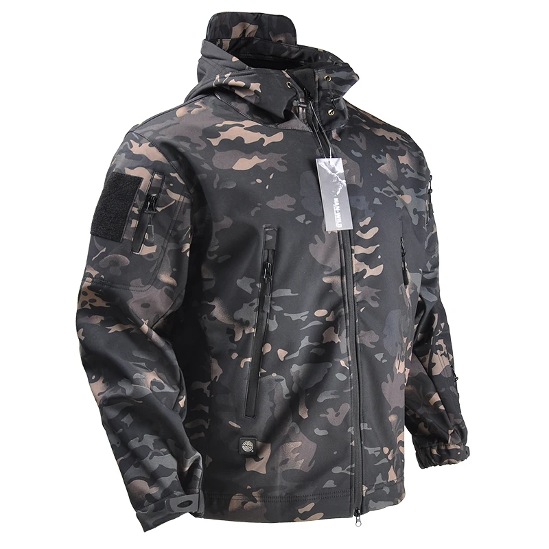 

Army Jacket Soft Shell Combat Jacket Tactical Waterproof Jackets Safari Men Flight Pilot Hood Coat Military Bomber Men Clothing