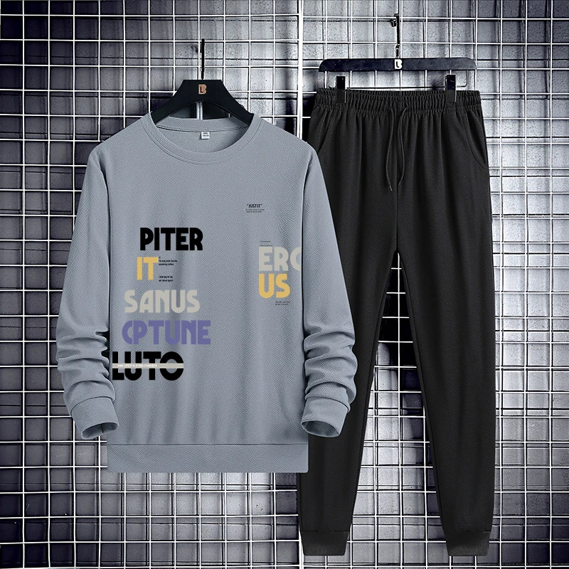 Спортивный костюм мужской из 2 предметов Свитшот и штаны на шнуровке