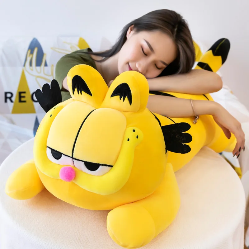 Cartoon Animation Garfield Cute Plush Toy Large Lie On The Pilot Bed Sleep Creative Throw Pillow Boy Girl's Birthday Gift New