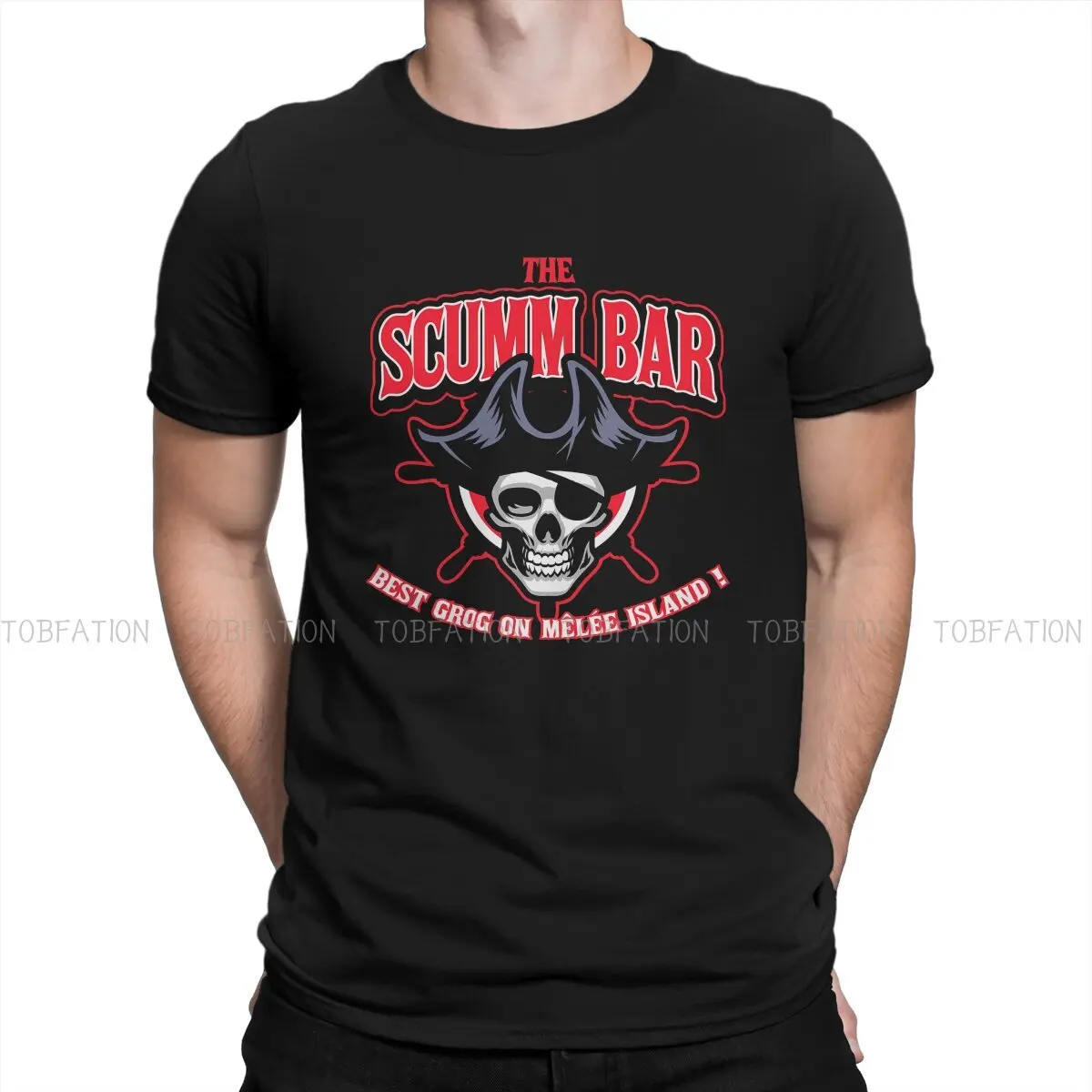 

The Scumm Bar Best Grog Hip Hop TShirt Monkey Island Game Casual T Shirt 100% Cotton Stuff For Men Women