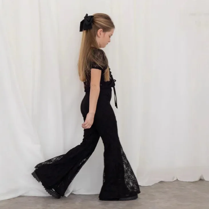 Кружевной комплект весна-лето 2024 новая кружевная рубашка с объемными рукавами