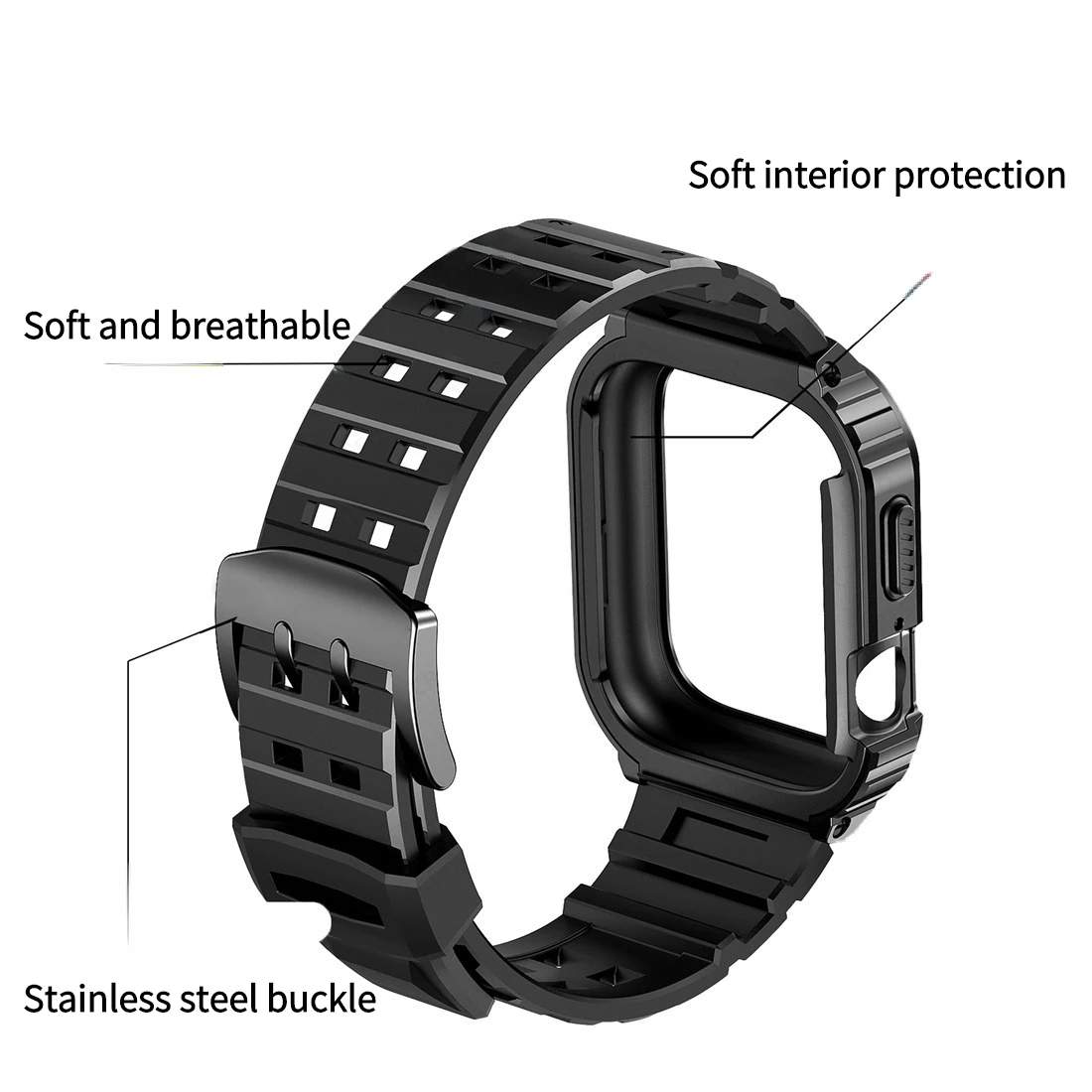 Bracelet Strap for Apple Watch Band 45 44mm Frame Cover Accessories Stainless Steel Iwatch Band 4 5 SE 6 7 for Apple Watch Strap