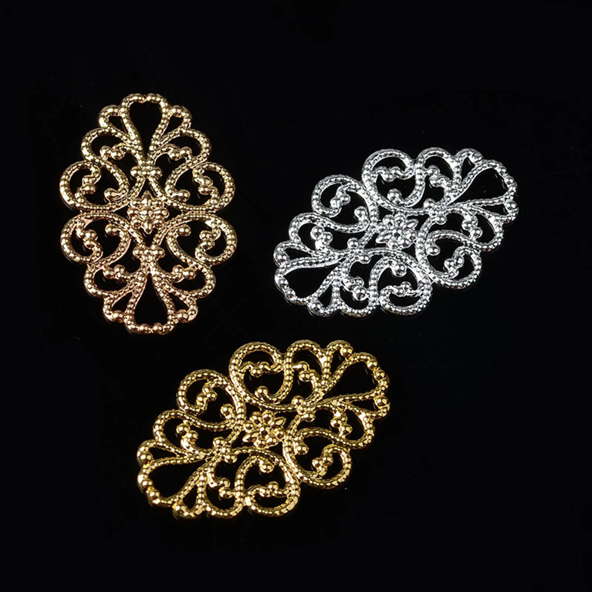 

10 шт./лот Новинка DIY заколка для волос из чистой меди с полыми цветами из античного материала ручной работы шпилька для волос аксессуары