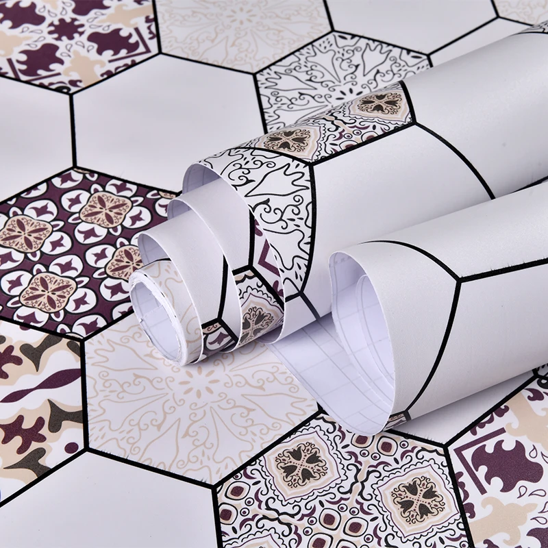

ПВХ водонепроницаемые настенные наклейки, утолщенные самоклеящиеся наклейки на пол для гостиной, балкона, декоративные обои для обновлени...