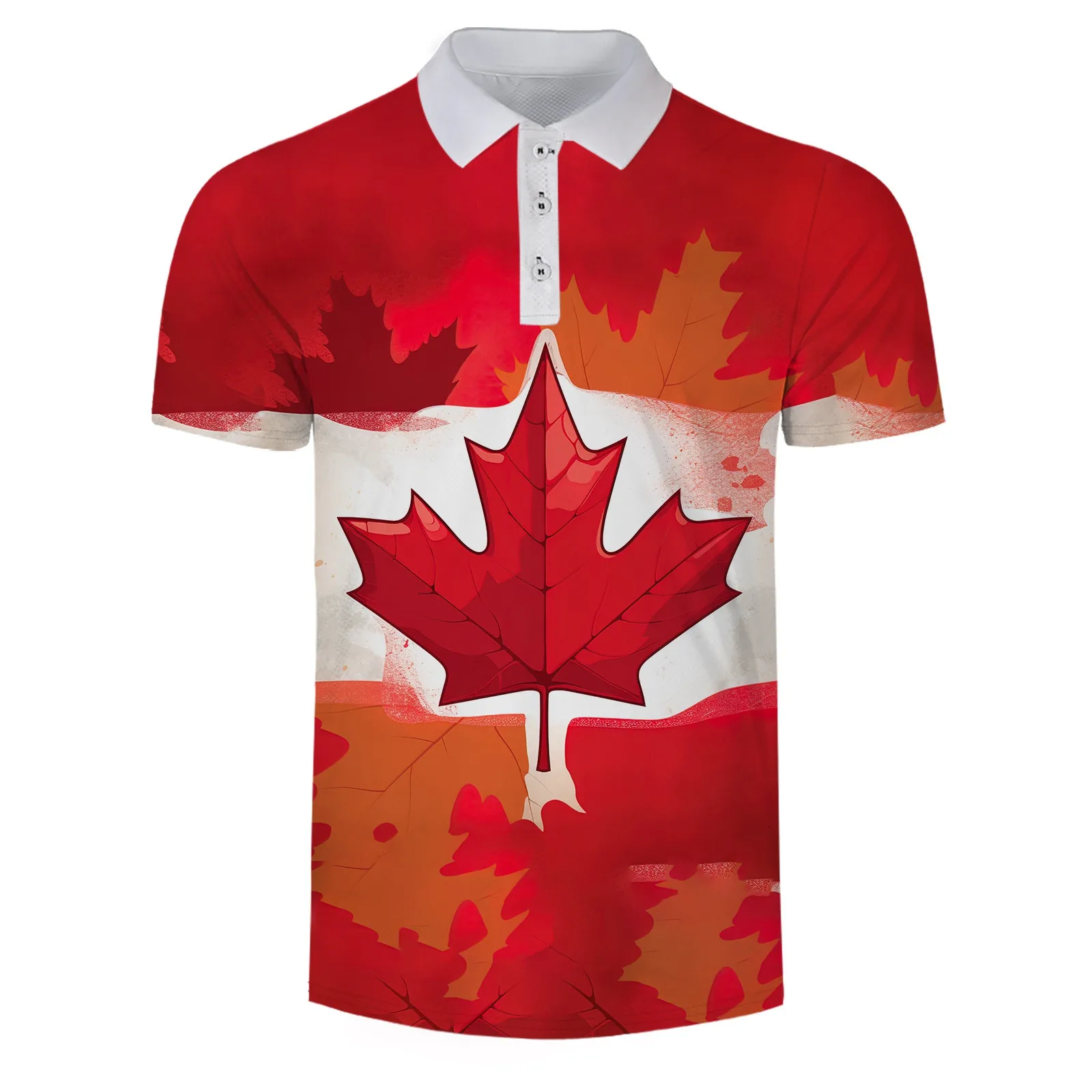 Мужская летняя рубашка-поло с отложным воротником на День независимости ретро