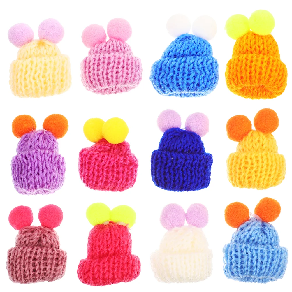

Little Mini House Hat Decors Decorative Knitted Hats Ornaments DIY Jewelry