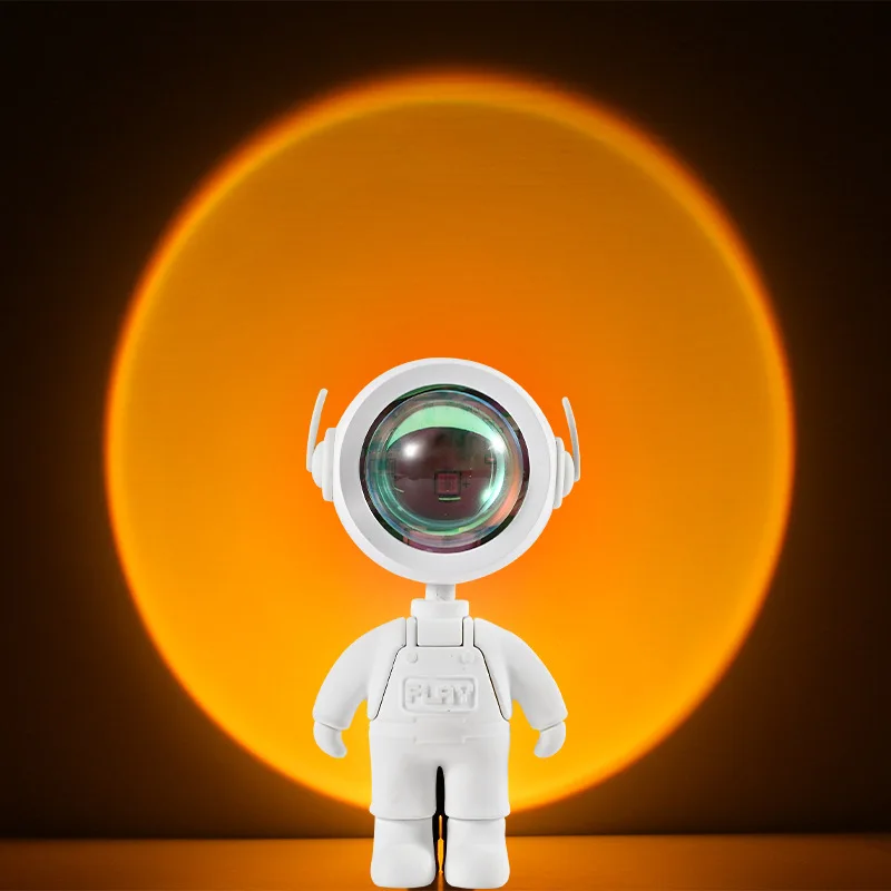 

2022 Astronaut Sunset Lamp Sun Never Setting Projection Lamp Atmosphere Lamp Small Robot Mini Creative Photo Mood Light
