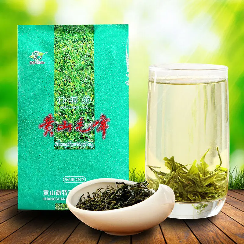 

2022 Organic Huangshan Maofeng Tea A+ Anhui High Moutains Without Teapot HuangShanMaoFeng Green Tea No Tea Pot 250g