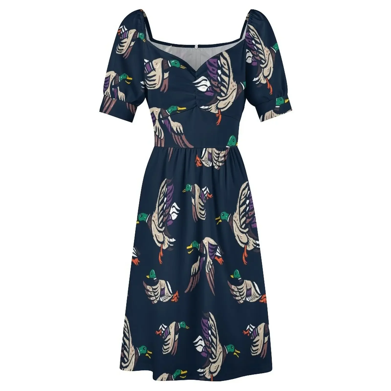 Мужское платье из кряква с утками и кистью короткими рукавами платья для