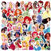103050pcs disney cartoon princess stickers elsa anna rapunzel jasmine belle ariel aesthetic stickers decals diy laptop diary