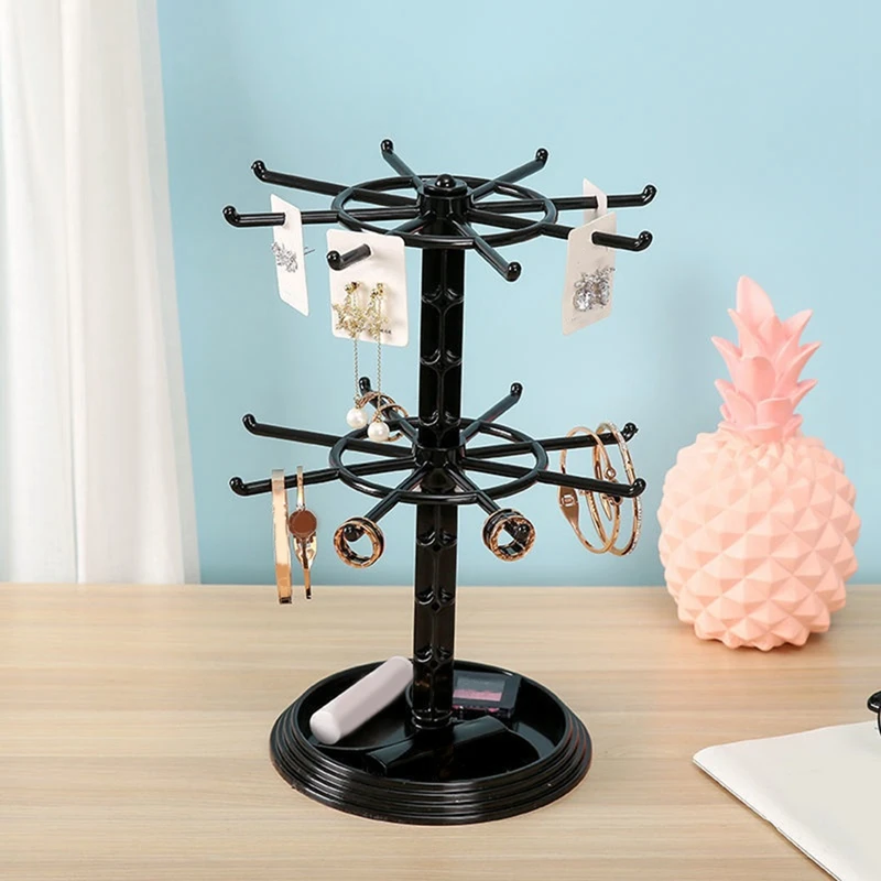 Органайзер для ювелирных изделий 2-уровневая вращающаяся подставка демонстрации