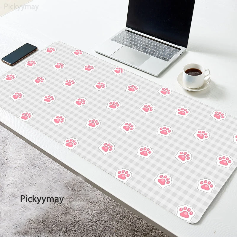 

Cute Mouse Pad Large Gaming Accessories Non-slip Table Keyboard Desk Mat Cat Paw Gamer Pc Rubber Carpet Mousepad Kawaii 90x40