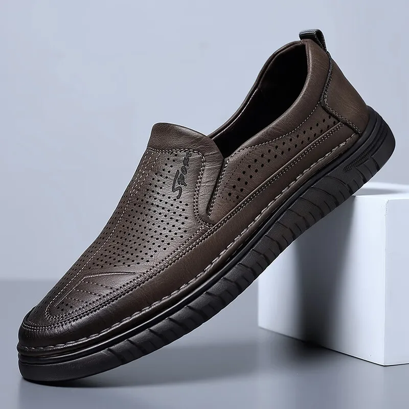 

Handmade Leather Casual Shoes for Men Shoes Design Sneakers Man Comfortable Leather Shoes Men Loafers Hot Sale Moccasins Driving