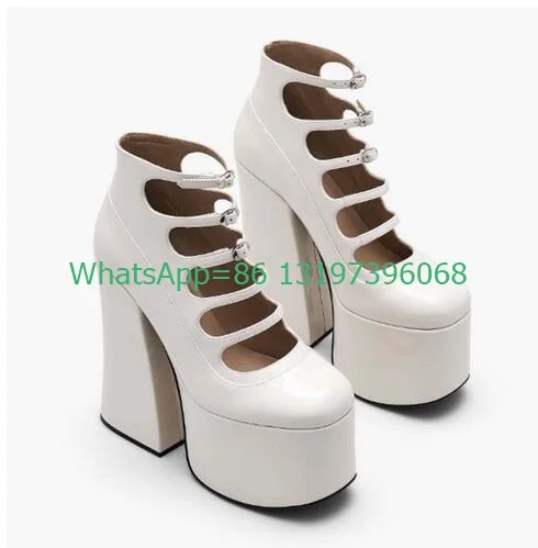 Ботинки женские готические на платформе с металлическим блеском размер 3546