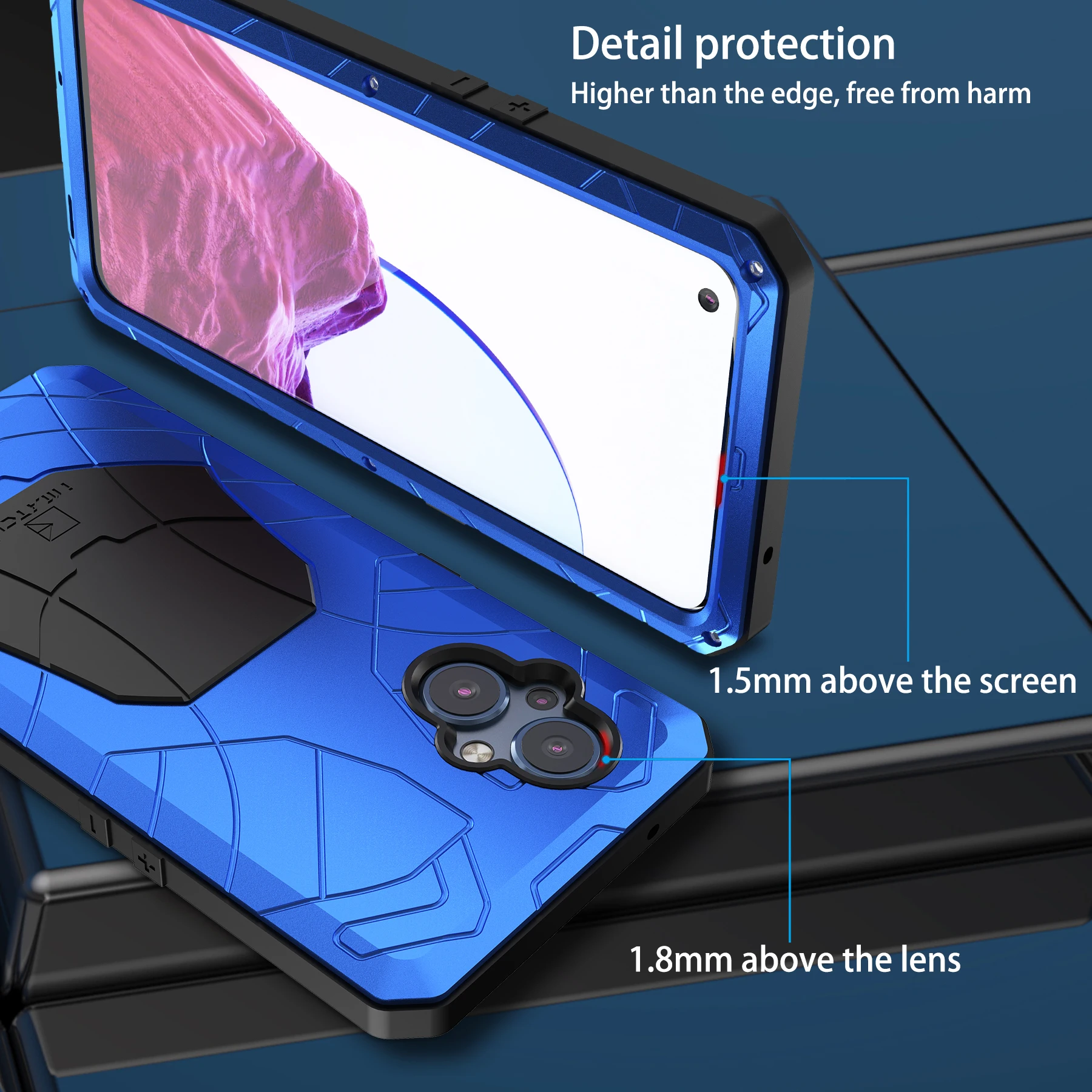 Phone Case For Oneplus Nord N20 5g Heavy Duty Case Military Metal Shockproof Dropproof Protective Cover Nord 2 N10 N200 N20 5g