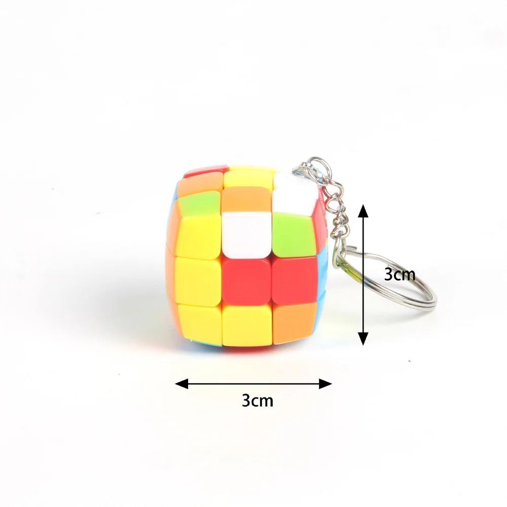Mini Cube 3x3x3 Keychain Magic Cubes Puzzle Mofangge for Beginner Professional Cubo Magico Toys for Children Kids images - 6