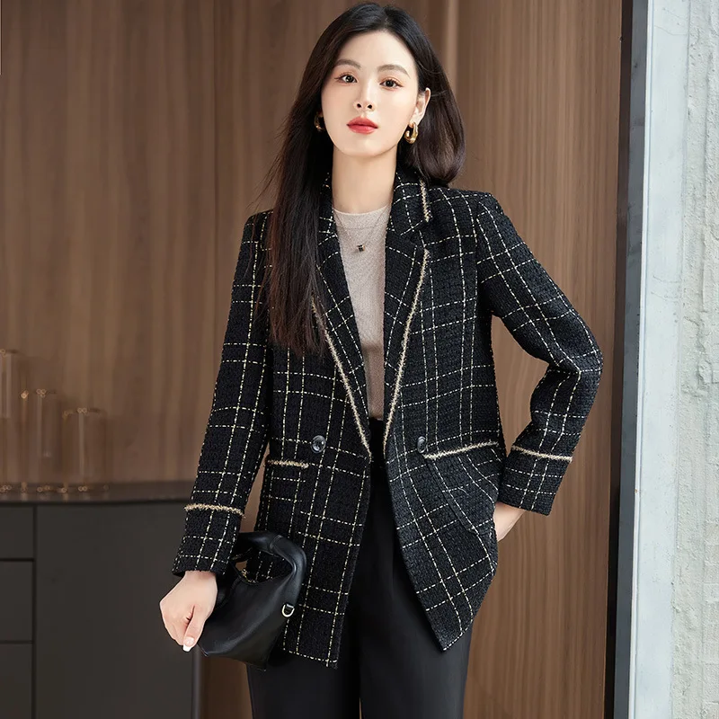 

High Quality Fabric Formal OL Styles Long Sleeve Women Business Blazers Jackets Coat Autumn Winter Professional Tops Outwear