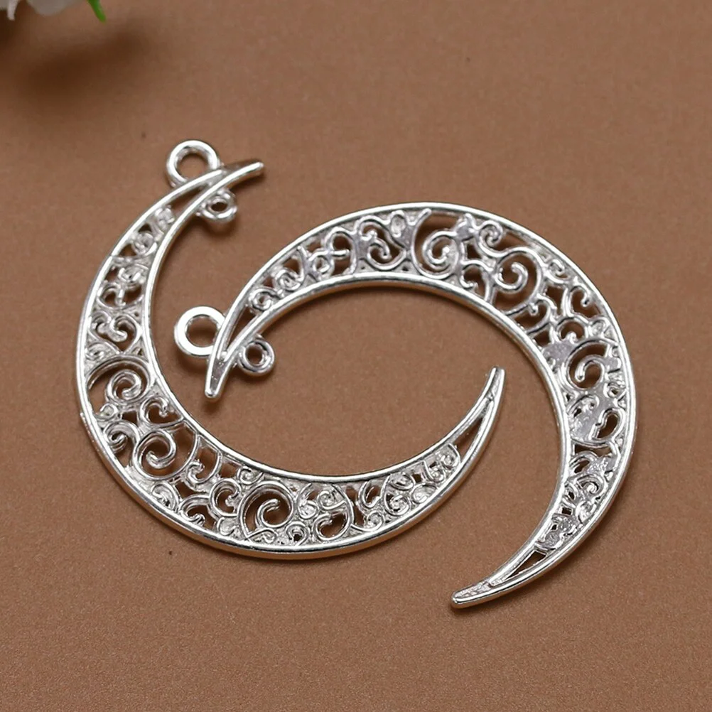 20 Pcs Moon Pendant DIY Charm Set Jewelry Making Pendants Charms Accessories Alloy