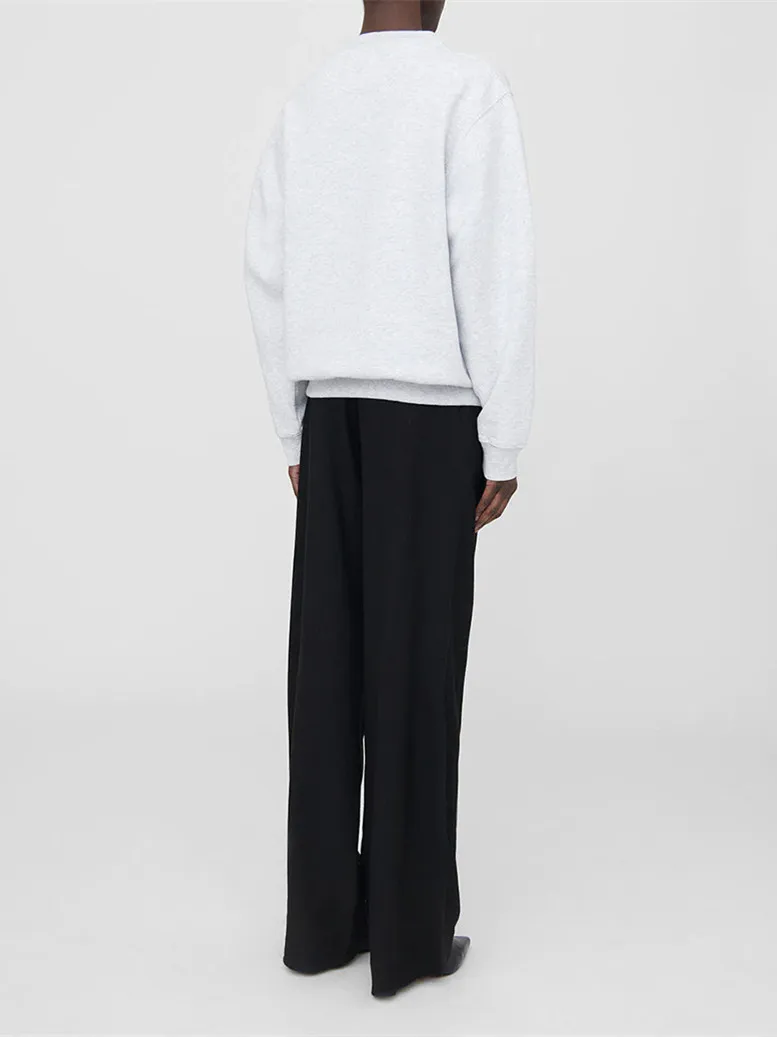 

2023 Spring Women's Fleece Sweatshirt Casual Letter Printed Round Neck Loose Simple Long Sleeve Pullover for Female