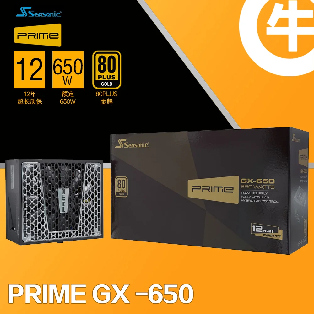 

Seasonic PRIME GX-650 650W GOLD 80PLUS, Золотой сертифицированный полный модуль, бесшумный источник питания, 5 лет гарантии, новинка