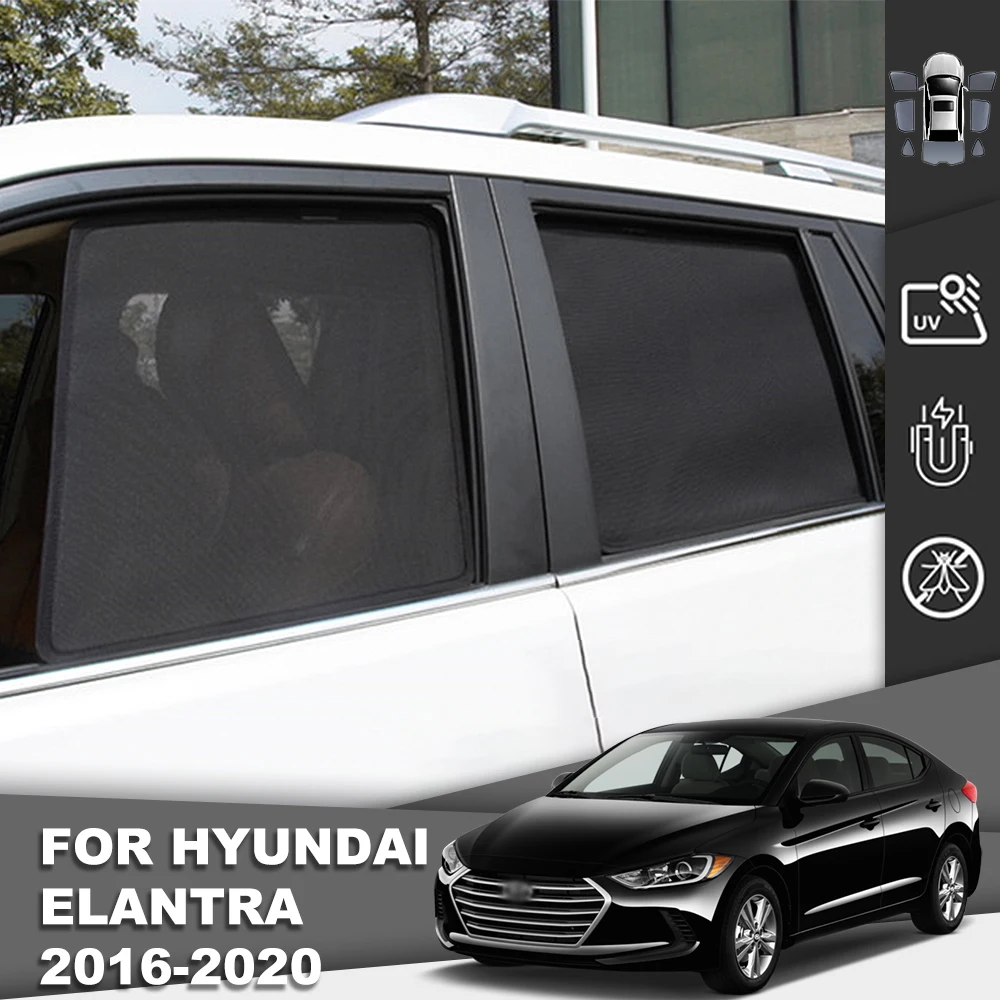 

For Hyundai Elantra AD 2015-2020 Avante Magnetic Car Sunshade Front Windshield Frame Curtain Rear Side Window Sun Shade Visor