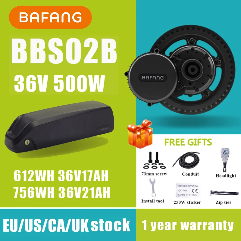Комплект для переоборудования велосипеда Bafang BBS02B BBS02 36 В 500 Вт