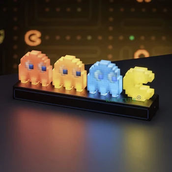 2021 Pac Man Game LED USB 3D Night Light Gaming Room Decor Desk Music Illusion Lamp Baby Sleeping Light For Holiday Gift 4