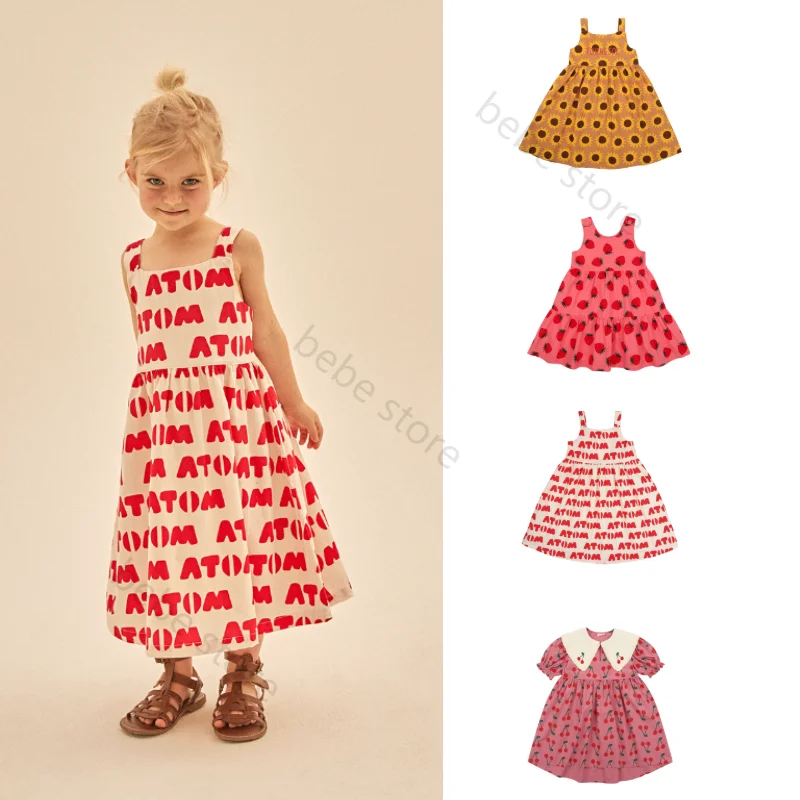 

Bebe Store Bebe Store 2023 JM New Girls' Cute and Versatile Cartoon Colorful Dresses with Multiple Styles