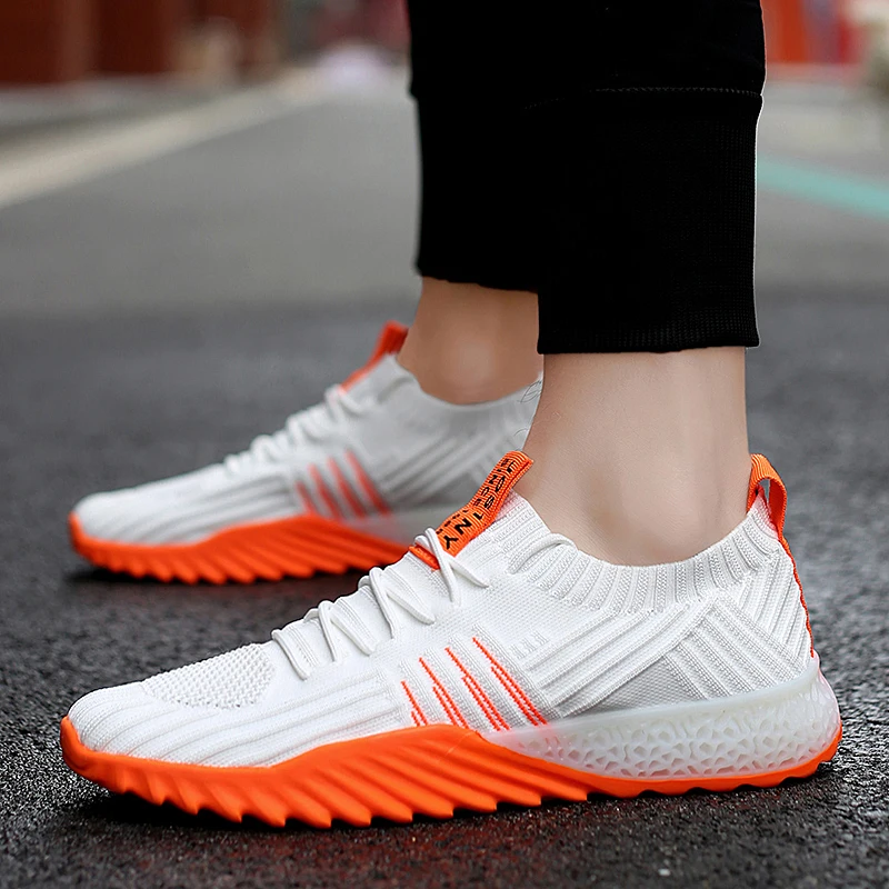 JIEMIAO Couple Running Shoes Fashion Outdoor Male Sports Lightweight Breathable Sneakers Women Comfortable Athletic Footwear