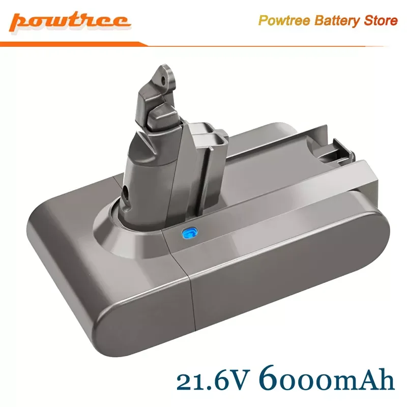 

Powtree 6000mAh 21.6V Rechargeable Battery Li-ion for Dyson V6 DC58 DC59 DC61 DC62 DC74 SV09 SV07 SV06 Vacuum Cleaner Tools