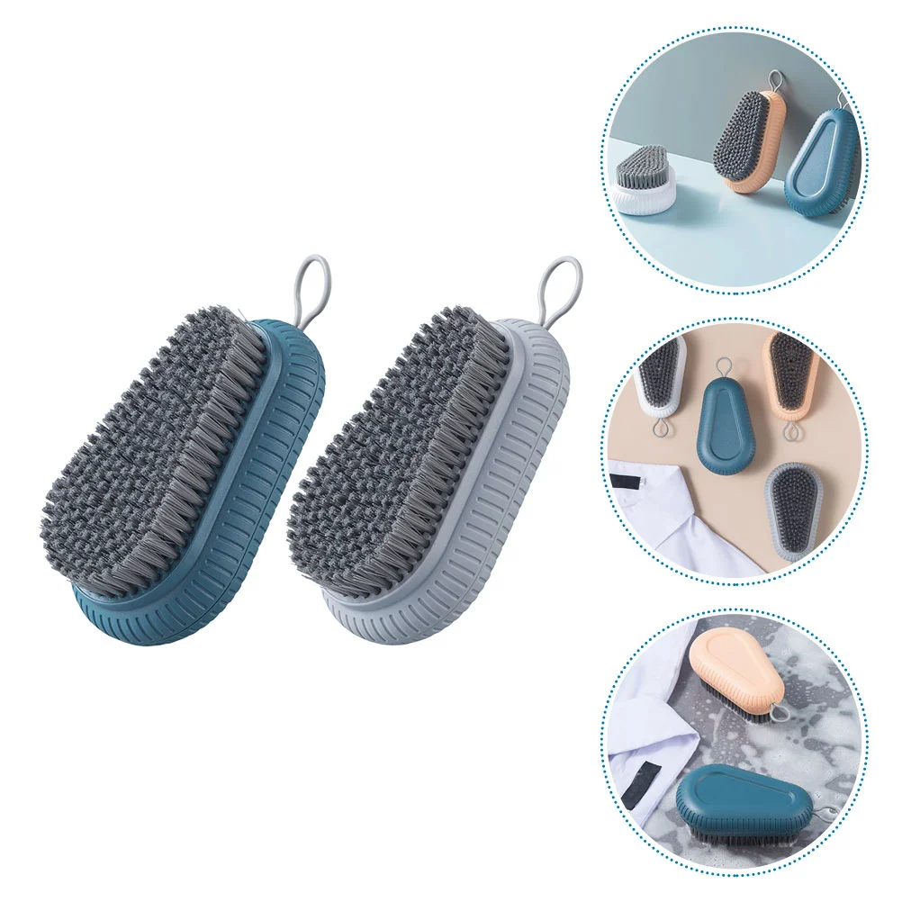 

2 Pcs Toe Nail Brush Hand Held Scrubber Pedicure Brushes Cleaning Fingernail Sink Tool Handle Grip