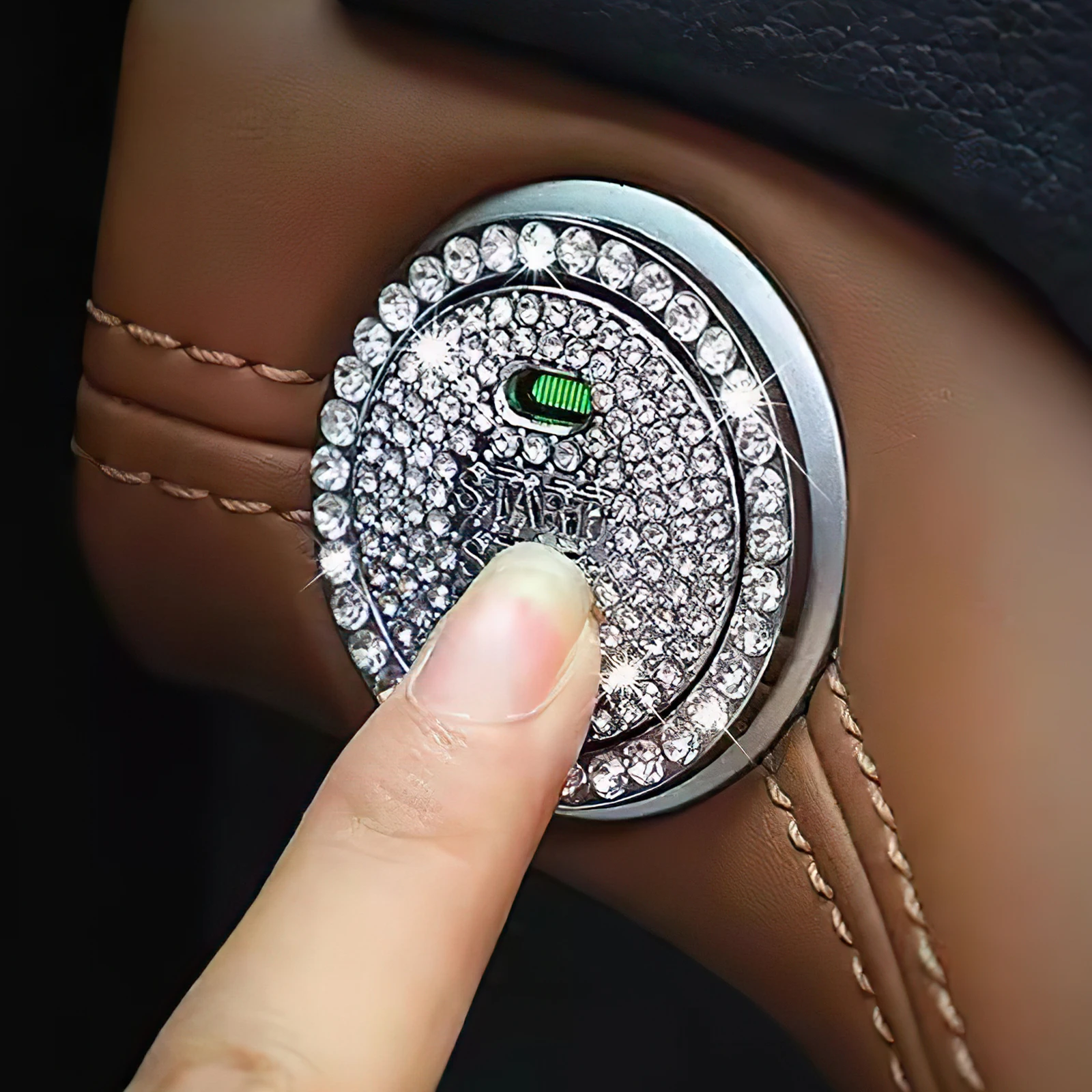 1 шт. декоративное кольцо для кнопки запуска и остановки двигателя автомобиля