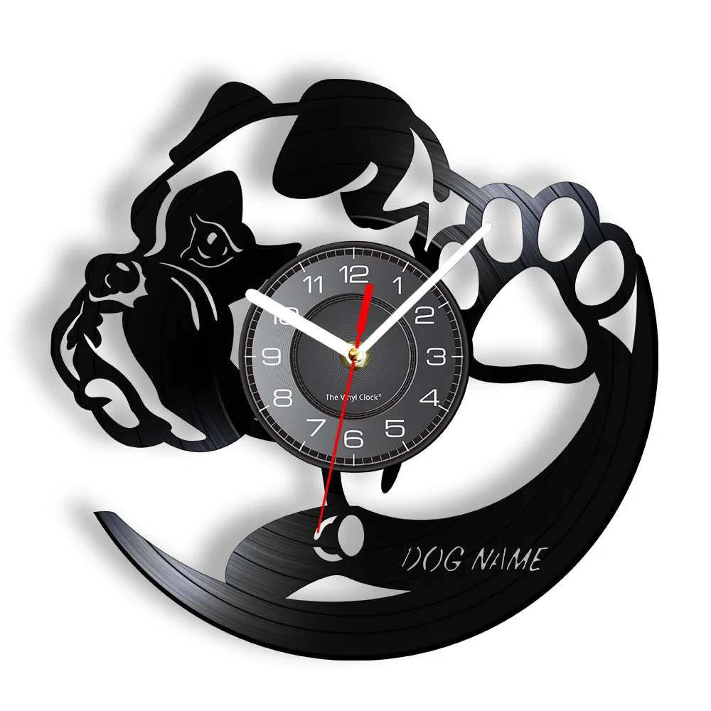 

Personalized Dog Wall Clock Different Dog Breeds Custom Vinyl Record Wall Clock Home Decor Wall Decor Dog Name Vinyl Clock Gift
