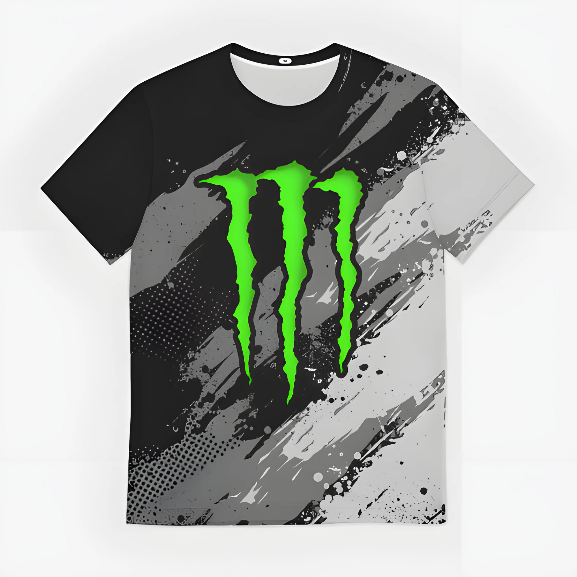 Фото Monster Energy Drink Уличная модная футболка Повседневный удобный спортивный модный топ для мужчин и женщин №2