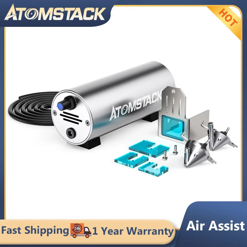 

ATOMSTACK Air Assist for ATOMSTACK S10 PRO/X7 PRO/A10 PRO/A5 PRO Laser Engraver with Remove Smoke Dust Cleaner