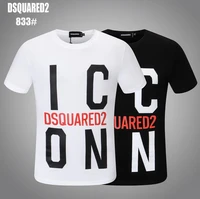 top clothes summer dsquared2 street hip hop o neck short sleeved t shirt cotton locomotive letter printing dsq2 casual tee men