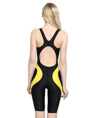 Women Knee Length Racing Competition Plus Size Swimwear Padded Sexy One Piece Professional Bathing Monokini Surfing Beach Wear