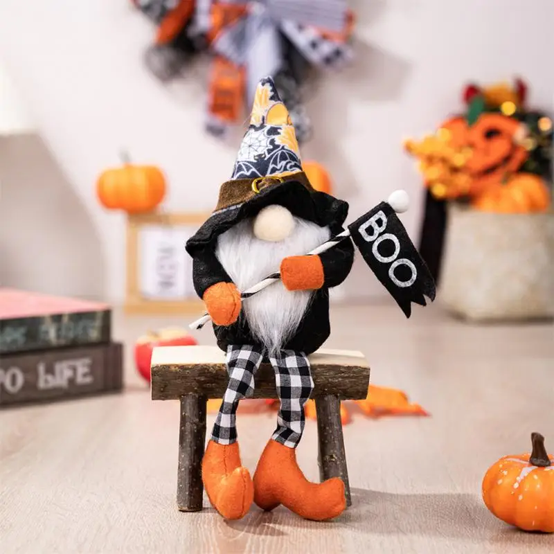 

Cute Long Legs Witch Home Decor Ghost Children Toy Party Supplies Funny Halloween Faceless Doll Soft Dolls Pumpkin