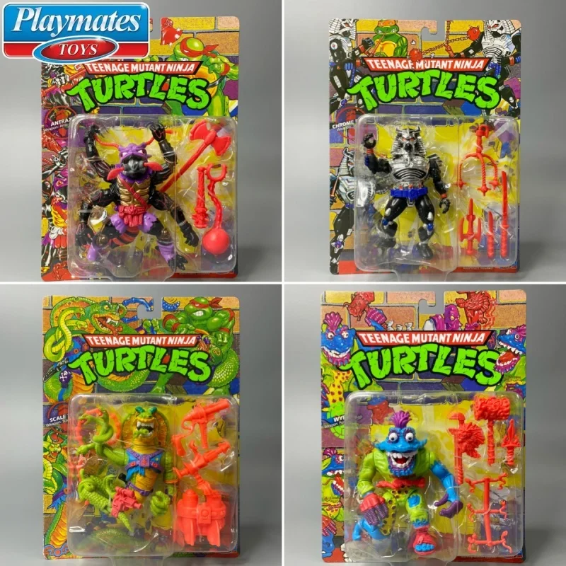 Фото Горячая распродажа: Фигурка-модель Playmates Teenage Mutant Ninja Turtles - Стальной Хвост, Антракс, Хромированный Купол, Подарок №2