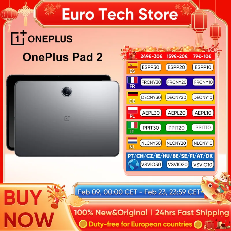 OnePlus Pad 2 Snapdragon 8 Gen 3 16GB+512GB Stroage 12.1