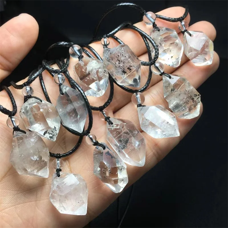 Натуральные алмазные подвески Herkimer ювелирные изделия ожерелье сделай сам