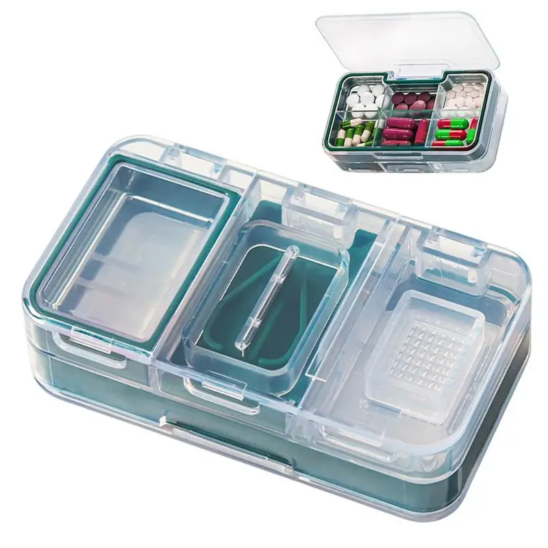 

Pill Grinder Box Anti-slip Tablets To Fine Powder Grinder And Storage Case Effective Cutting Portable Grind And Pulverize