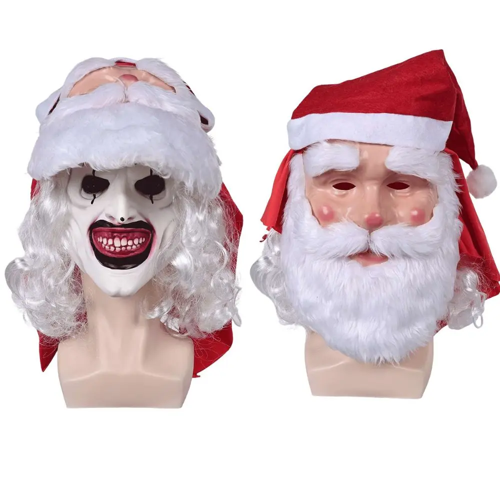 Fantasia Terrifier 3 художественные очки клоуна для косплея рождественская елка маска