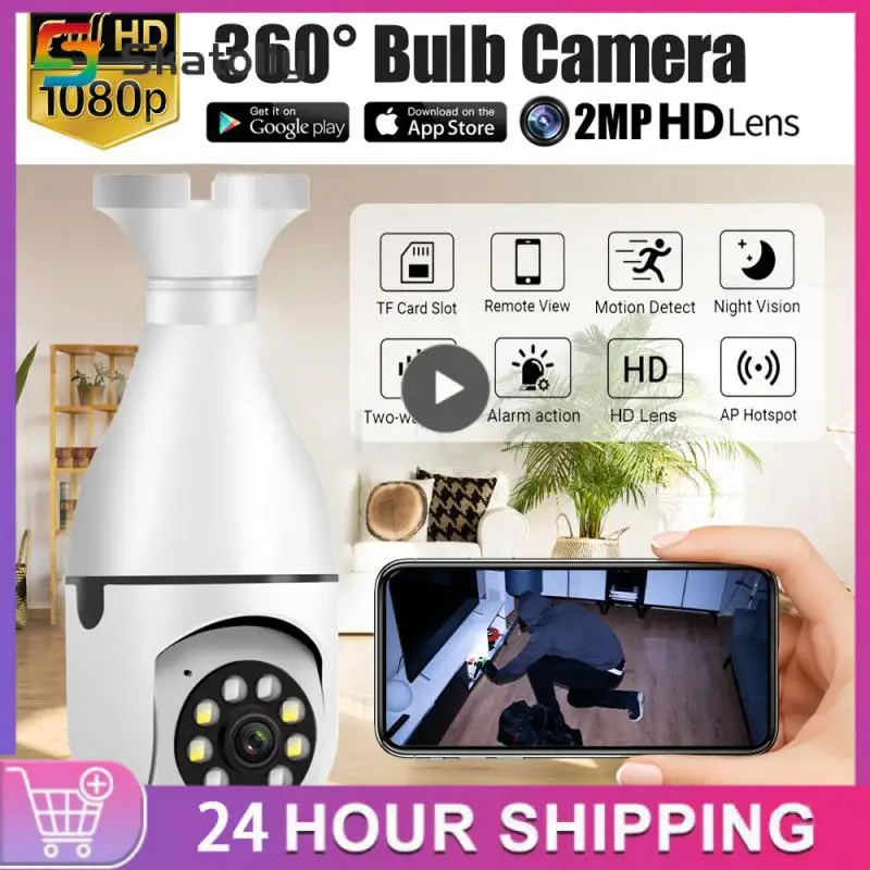 

Support Wifi Local Remote Playback Bulb Surveillance Camera Easy To Installed 2.4ghz Wifi Is Supported Smart Bulb