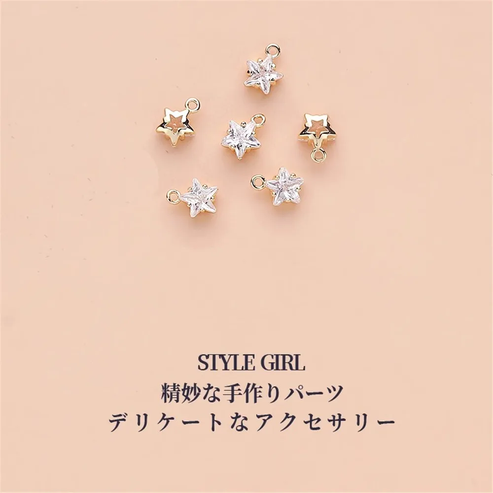 Золотая подвеска в форме пятиугольной звезды 14 к сделай сам браслет ручной